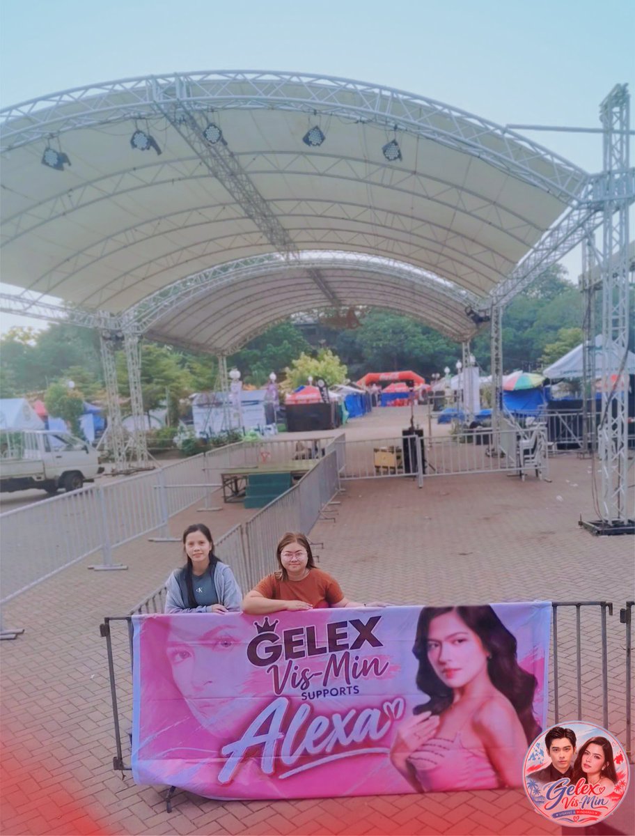 gelexvismin's tweet photo. Early venue check! 

The Gelex Vis-Min team is officially on the ground and all set for the Kapamilya Karavan in Dumaguete! We’re here early to make sure our full love and support for Alexa Ilacad shines bright. 

The banners are up and we are ready to paint Dumaguete pink for our Queen. Enjoy the show later, team! 

#GelexVisMin #KapamilyaKaravan #Buglasan #AlexaIlacad ||@alexailacad