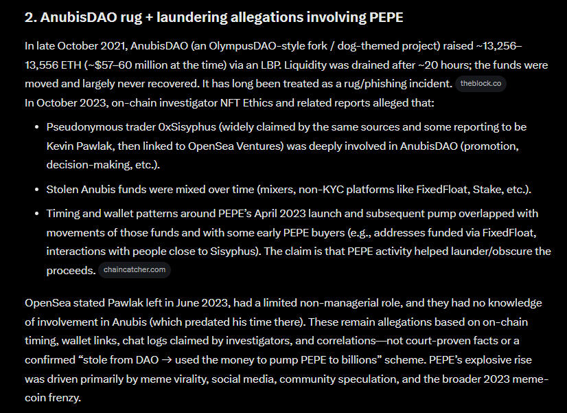 AntInfluence's tweet photo. I asked @grok 

Here's what he spit out.

$PEPE https://t.co/f70qhIfU6n