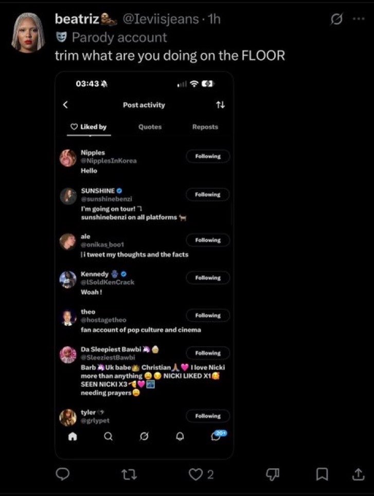 spin4saint's tweet photo. Upcoming rapper “Sunshine Benzi” likes a tweet stating that she raps better than “the blacks” 😬🔥! https://t.co/PGUOQ5k6um