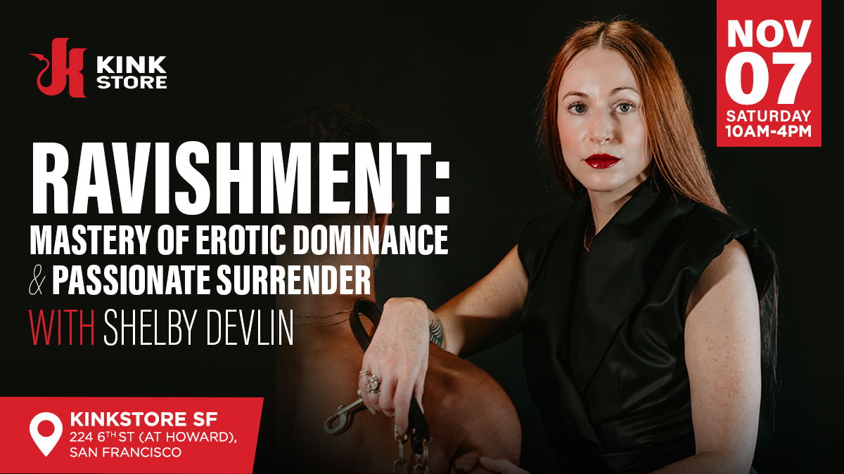 KinkStoreEvents's tweet photo. 🔥Ravishment with Shelby Devlin 🔥
Sat Nov 7 · 10 am–4 pm · The Kink Store SF

Bring romance-novel passion to life: D/s basics, building anticipation, ravishment techniques &amp; aftercare. Hands-on, clothing-on. All levels welcome.

🎟️ https://t.co/G37RiWh8Fl https://t.co/y2P8zutFwU