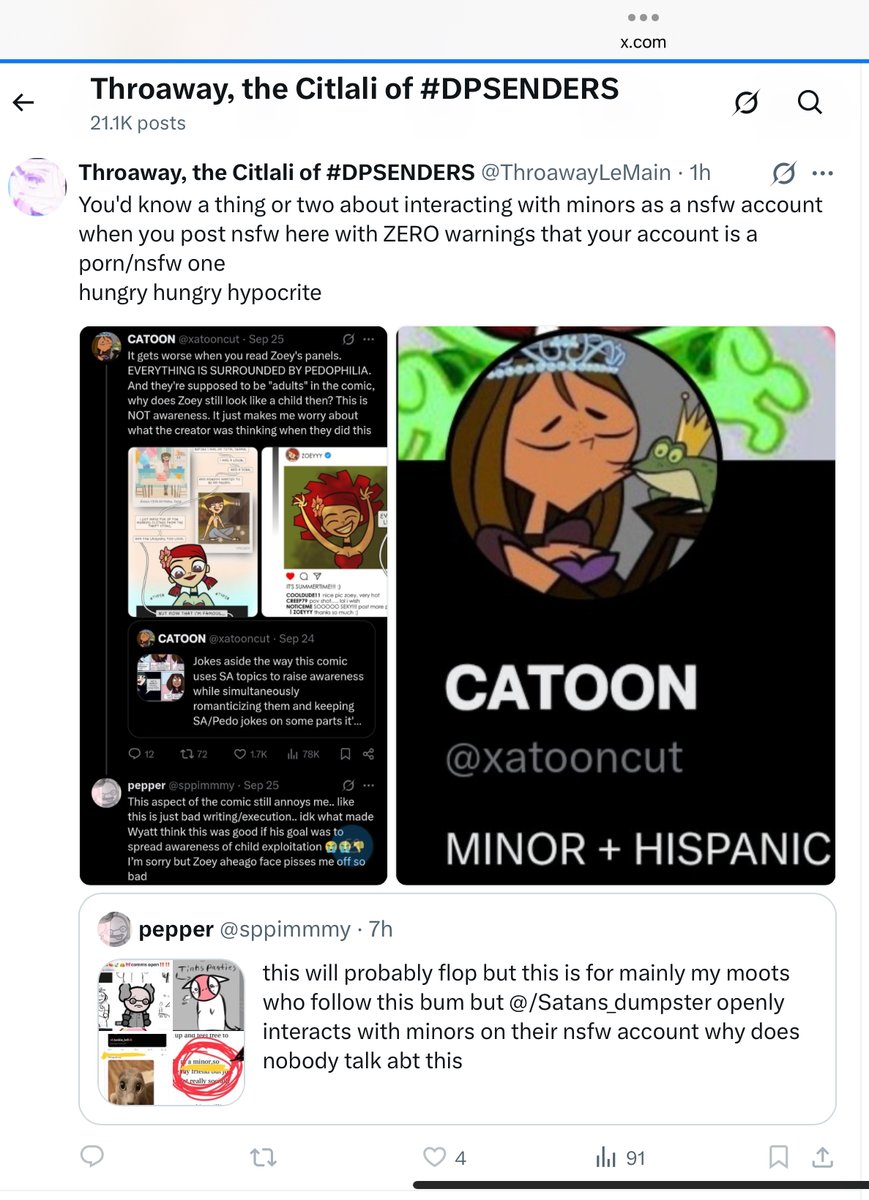 sppimmmy's tweet photo. This dude is lying btw and having a tantrum lmao 😭😭 I don’t even have porn on THIS specific twitter account I just happen to use the same user. I’m not satan I don’t interact with minors on a porn account https://t.co/suybRkyt2f