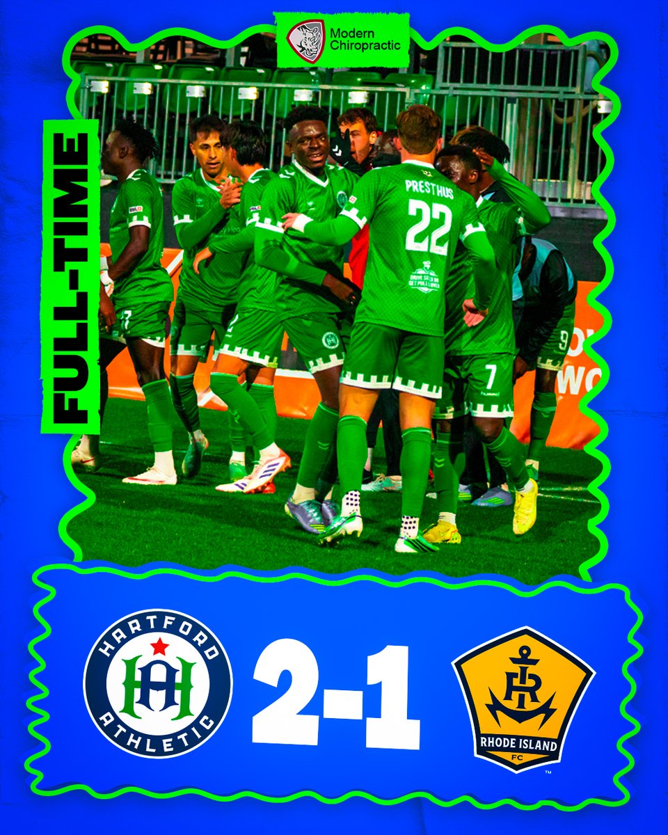 hfdathletic's tweet photo. Heading into the playoffs with a dub! 👏

Hartford takes down Rhode Island FC by a 2-1 score on home turf!

#PlayLoud #HFDvsRI #USLChampionship https://t.co/5niwDpToOy