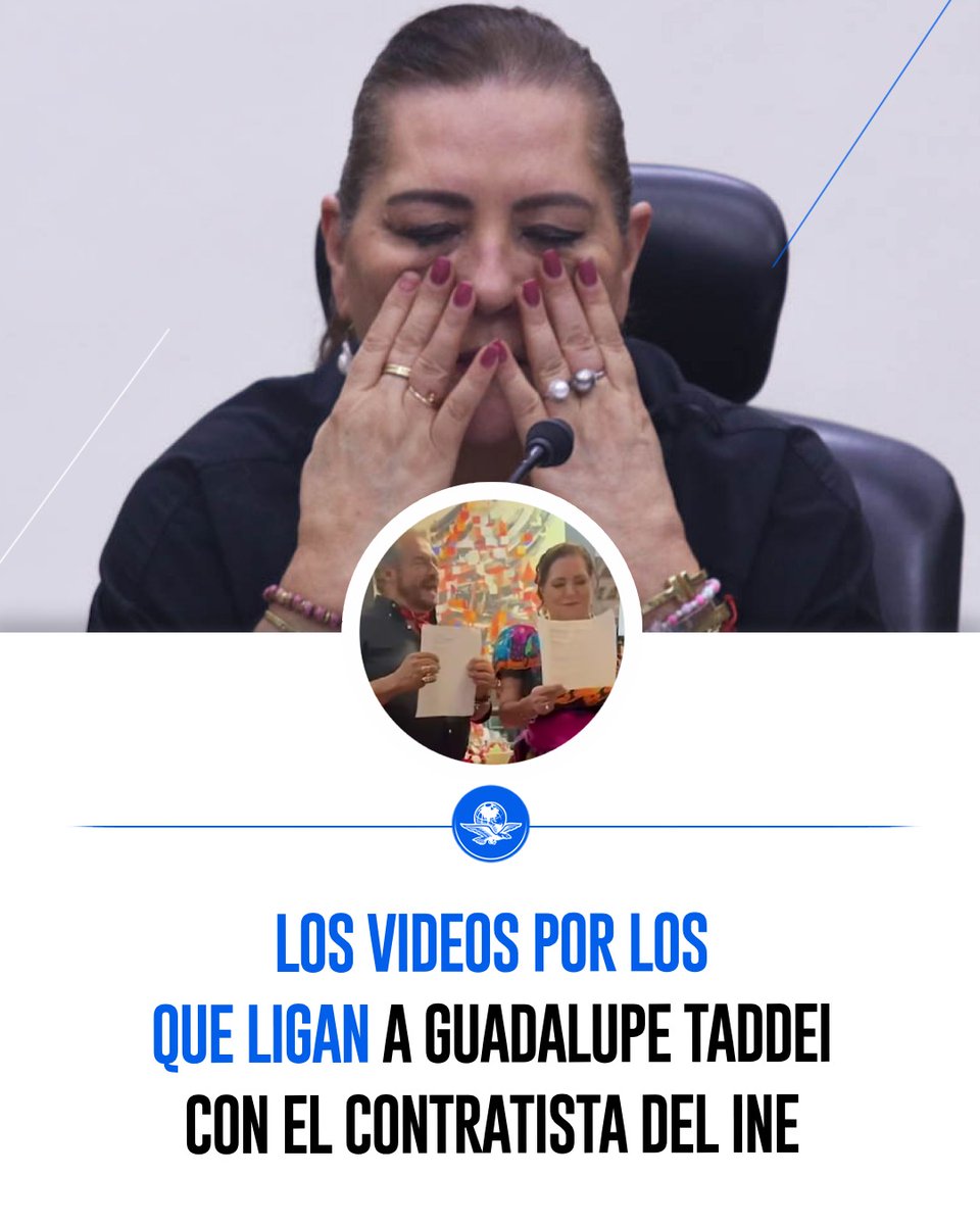 El_Universal_Mx's tweet photo. 🔴 Del “Ay, cómo eres, Alfredo” al “París a tus pies, chamaquito”. 

Estos son los videos difundidos que vinculan a Guadalupe Taddei, presidenta del INE, con un contratista del organismo electoral.

A lo largo de la última semana, el periodista Carlos Loret de Mola dio a conocer algunas grabaciones donde aparece con José Alfredo Hernández Casillas

https://t.co/CkjJcip4tC