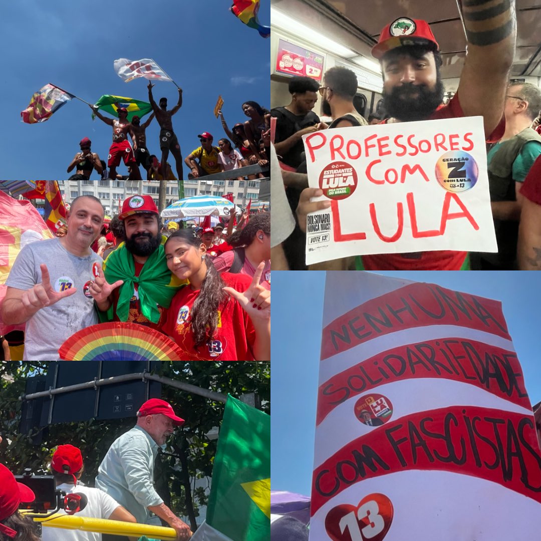 Ste1815's tweet photo. Tá pra nascer, alguém que faça essa guerra parar de fazer sentido pra mim ✊🏼
#LulaEmCopacabana 
#EuVotoFazendoL https://t.co/UJtdbayBM6