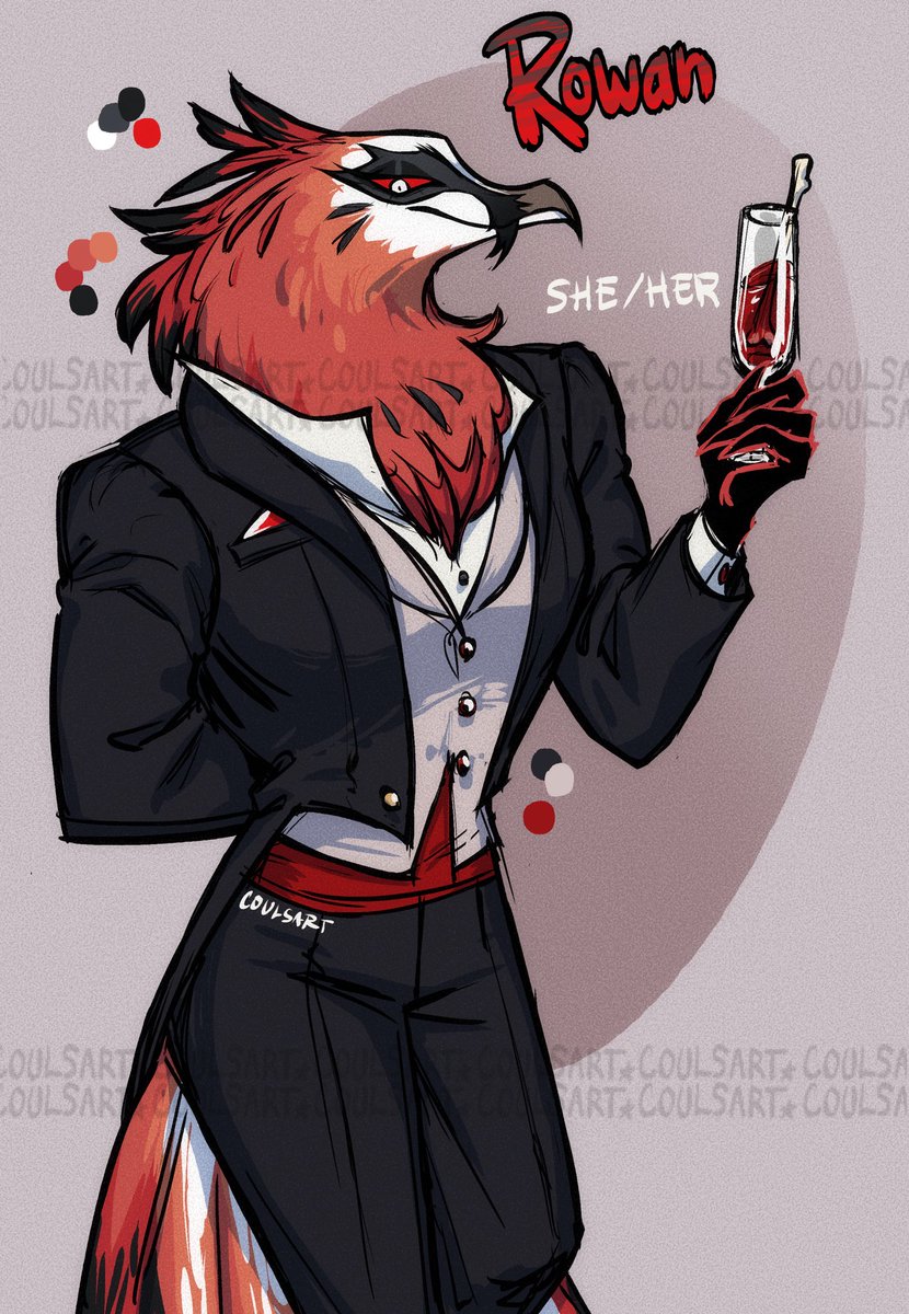 coulsart's tweet photo. ROWAN!! banished from the ars goetia for refusing to submit to the family’s archaic expectations, she built herself from the ground up and now runs a gun manufacturing corporation🔫🔫#HelluvaBoss #OC https://t.co/w2RwlF3wjC