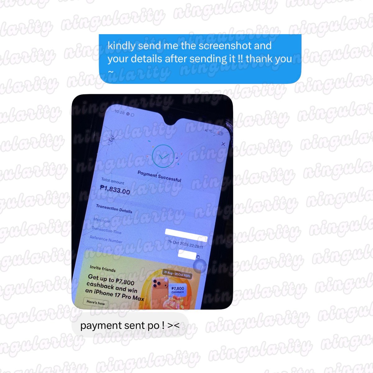 ningularity's tweet photo. 💌 atome to gcash trade  
— ₱1,833 | 5% fee

#ningularitrades ୨୧ *·˚ https://t.co/W799AntxR6
