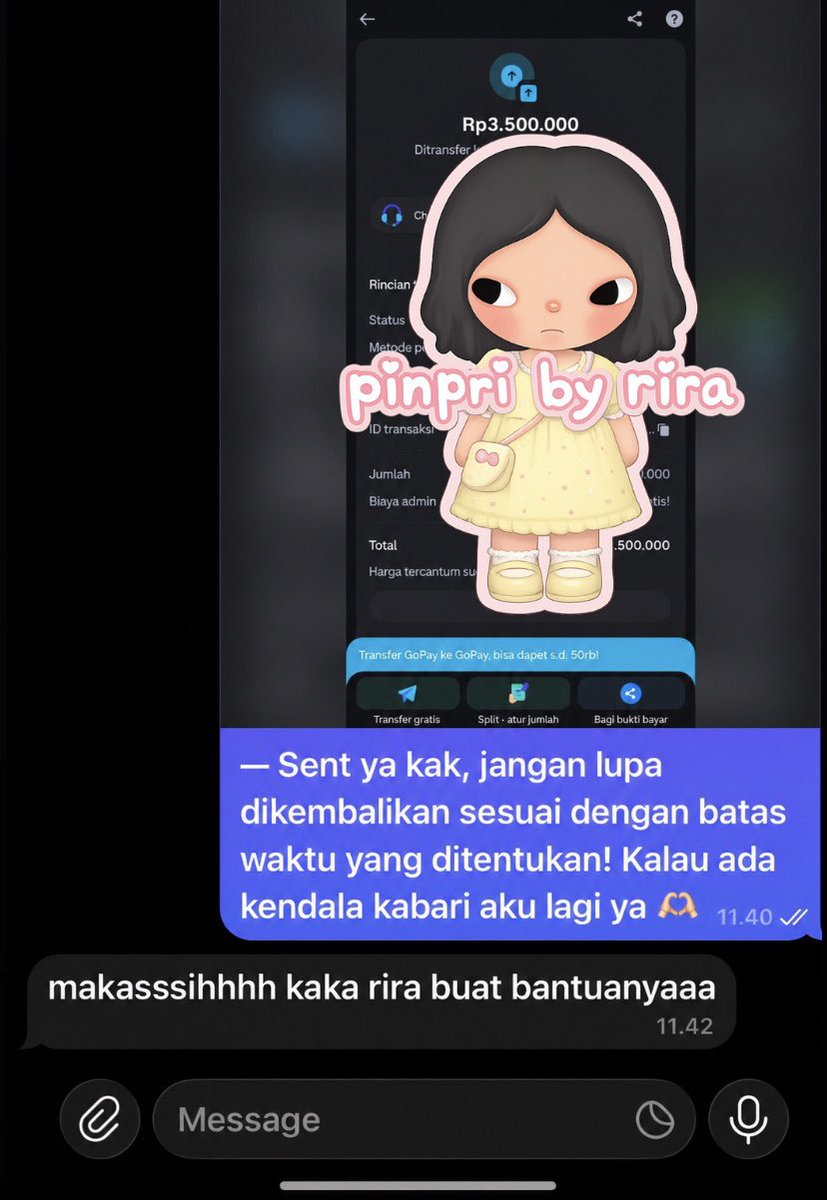 instghj's tweet photo. hello buat yang lagi cari pinpri dengan nominal bisa req untuk new cust, fee rendah. bisa hubungi aku langsung ya 💗

tele: https://t.co/B5KyGy1y3y 

selective ya‼️

t. #zonauang #pinpri #dapin https://t.co/cRX5IVy0jP