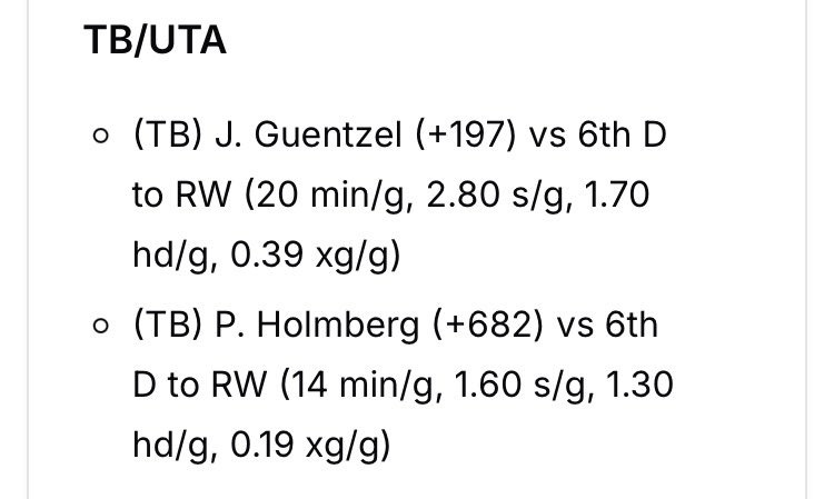 NewMoneyNarth's tweet photo. Greer/Holmberg🏒✅+5525

Top longshot pair from the data sheets💥

📊@PropFinderApp https://t.co/2ImaVHE8ME