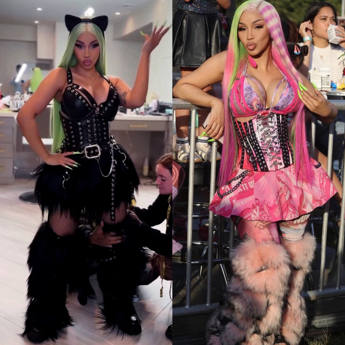 BardisMedia's tweet photo. Cardi B always devours a KATSEYE look when she takes her kids to see them!😮‍💨 https://t.co/69jUaXScEw