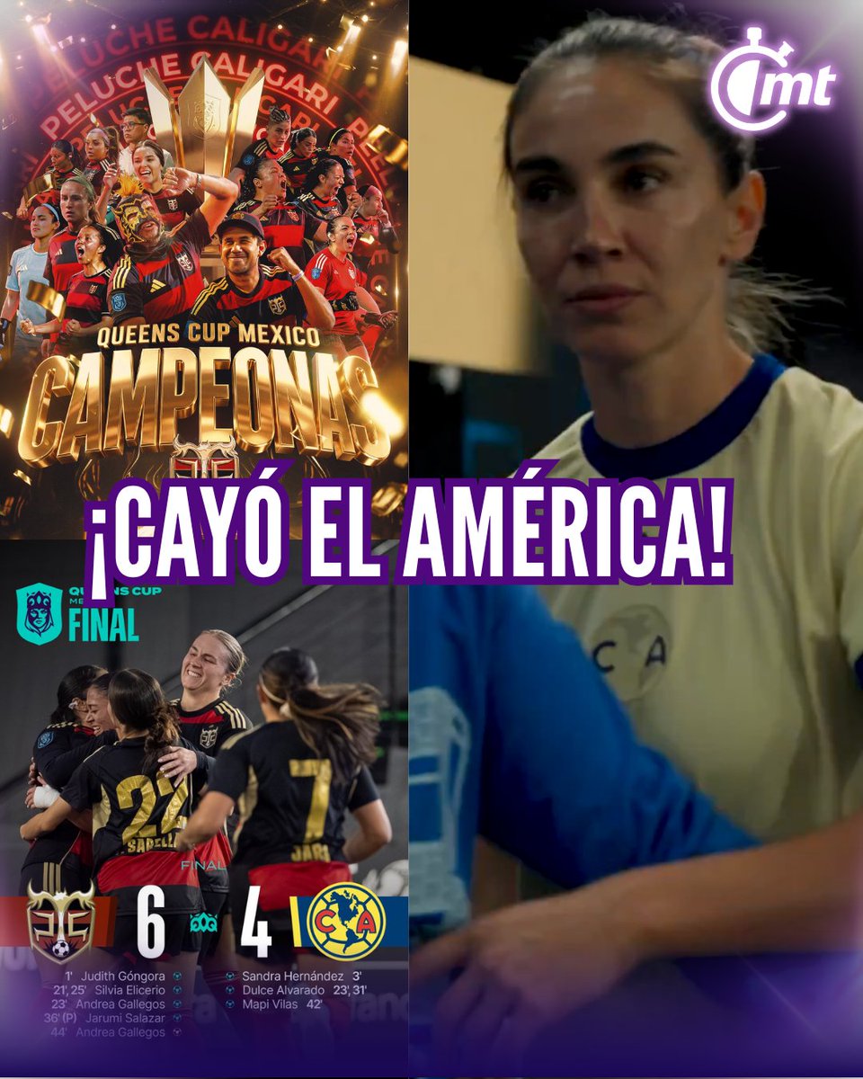 mediotiempo's tweet photo. ¡NO LEVANTARON LA COPA! ❌

El equipo de Peluche Caligari se consagró campeón de la Queens Cup tras vencer por seis anotaciones a cuatro a la escuadra del América en el partido decisivo celebrado en El Domo. 

https://t.co/z3VGRUYyVu https://t.co/NAMQShjiCc