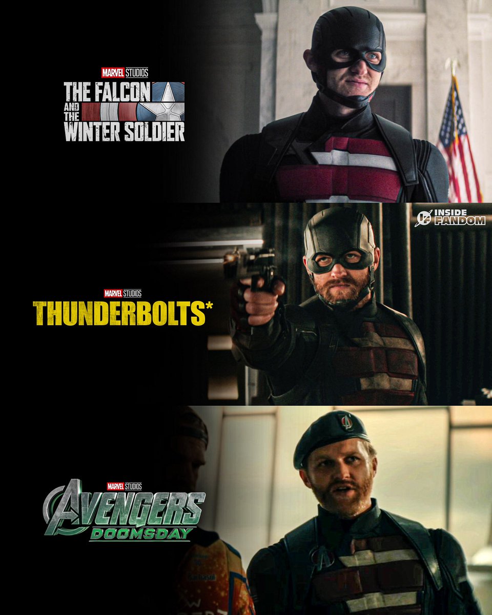 InsideFandom's tweet photo. Wyatt Russell will make his 3rd MCU appearance as U.S. Agent in ‘AVENGERS: DOOMSDAY’. https://t.co/wiO6IEAftr