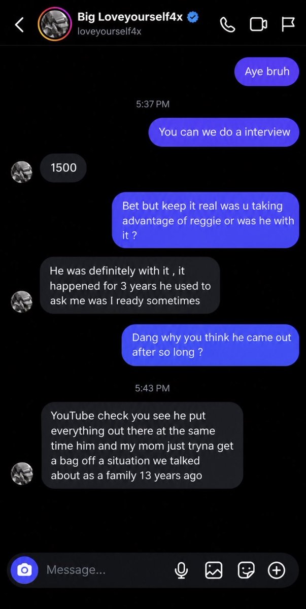 Trysovu's tweet photo. @scubaryan_ He ain’t want James telling us about what Reggie did to his younger male cousins. Them poor kids. https://t.co/Fibk29s2H9