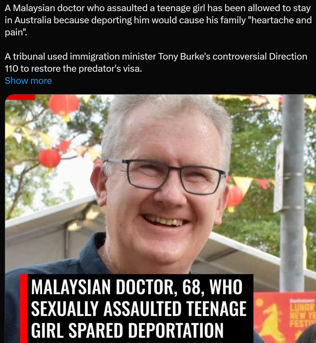 MrsS2023's tweet photo. Remember Aussies. A dirty serial pest "doctor" was pardoned by #Labor because he votes ##Albanese https://t.co/OulhyElo2Z