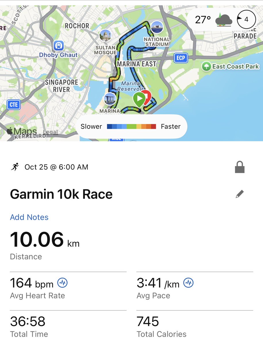 julianhosp's tweet photo. Tough 10k conditions today at the Garmin Run: Quite hot, humid and aqi haze over 140. 3 bridges with quite some nice elevation on top.

Anyways 37:02 Gun Time, 36:58 Net Time.

4th overall. 1st in age group >40.

I take it.

Raced in the new Li-Ning Feidian 7 Elite... not sure I like them better than the 6 tbh. Let's see what I'll take for Valencia.

6 weeks to go. Big weeks coming up.

Video Credit: @garminsg 

#lining #feidian7elite