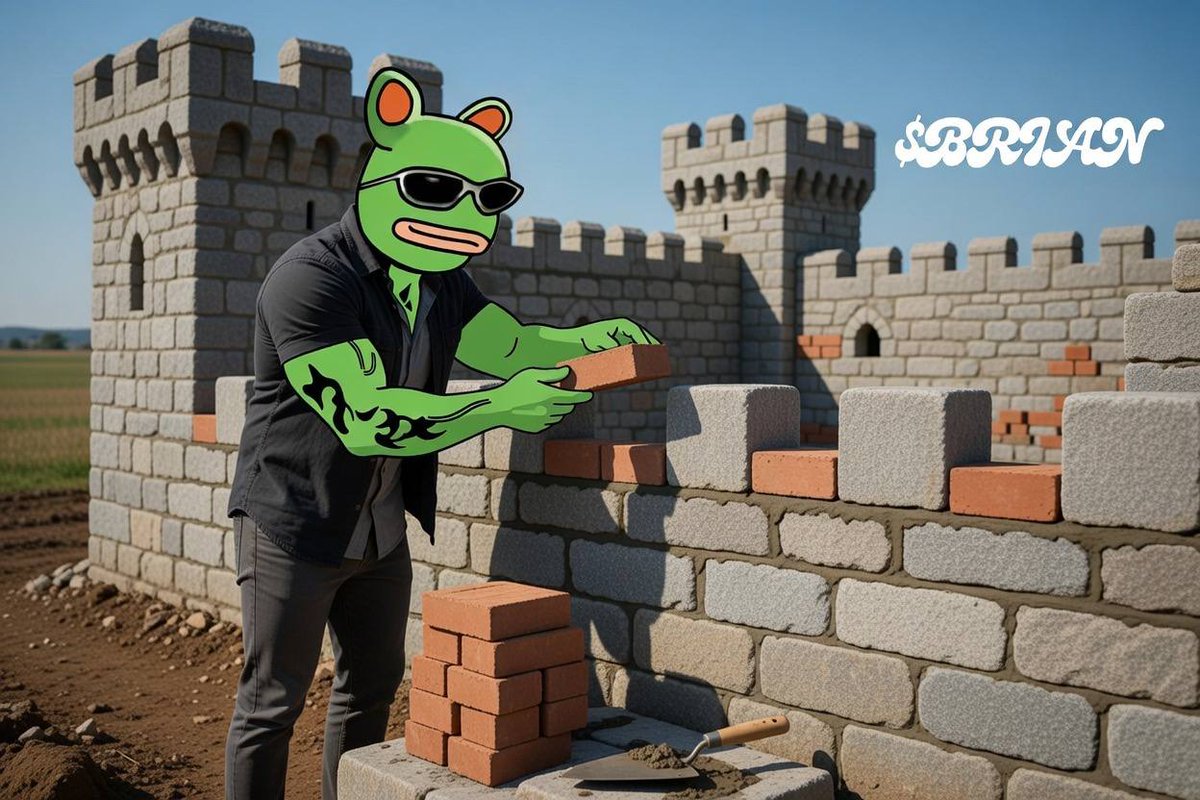OnBaseBrian's tweet photo. Just like this frog building a castle brick by brick, we’re constructing an empire with Brian. ETH at 2,345 and BTC dipping? Perfect setup. Brian isn’t just a token; it’s the main character of 2026. Get in early, watch this rise. https://t.co/uZdbH1BfYp
