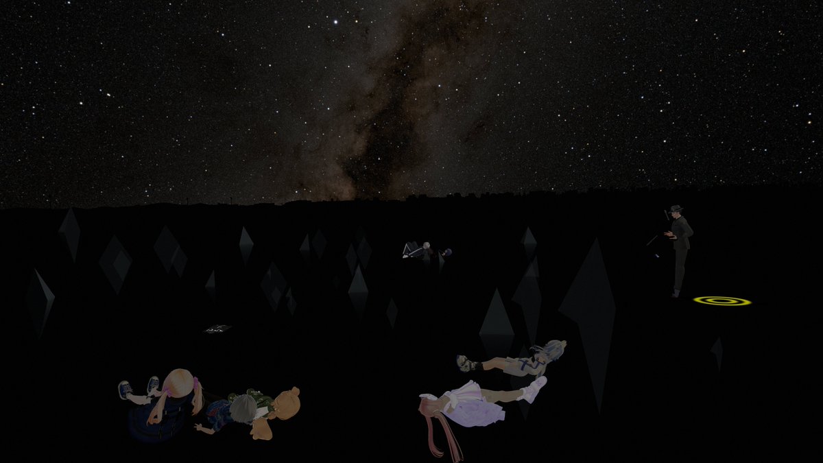 akinosyou0630's tweet photo. #VRCプラねてリウム
昨日は新しくできたプラネタリウムイベントに行ってきたー星空解説の後に劇があって新鮮で面白かった！！クイズ大会もあってもりだくさんのイベントでした！ https://t.co/QN7vks0Z9C