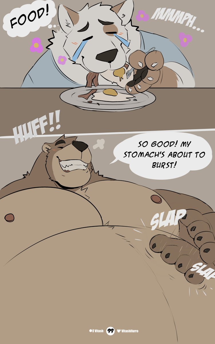 Vitashifurro's tweet photo. Bedtime🐻❤️🐶 "Getting a raise" Part 2 - (Page 99!!) https://t.co/VpUtijzKvU