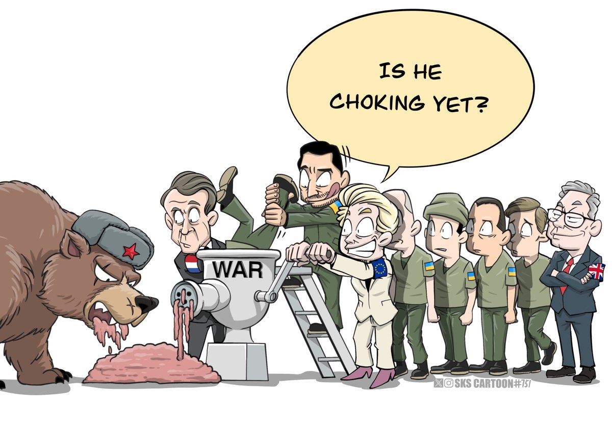 skscartoon's tweet photo. It's time to end this madness that keeps throwing young men from both sides into the grinder. If we're lucky, the war in Ukraine will end like the Winter War of 1939; 

Otherwise, it will end like the Iran-Iraq War, where millions died. https://t.co/q8wXjxNYdZ