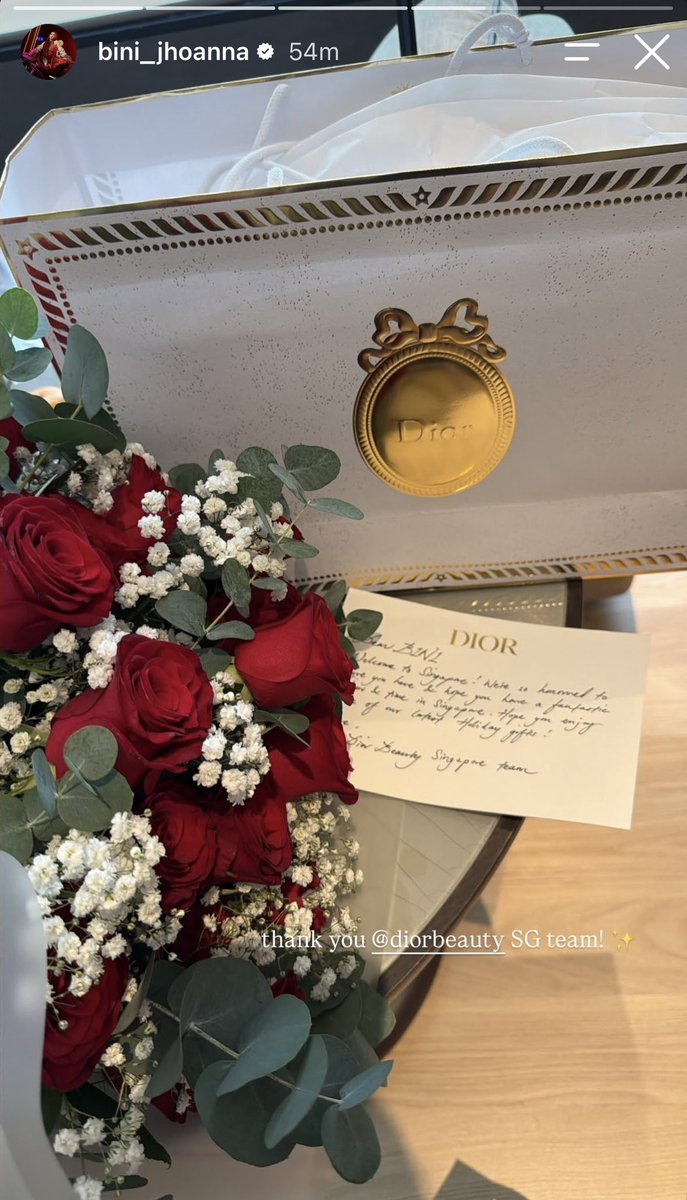 bini_writes's tweet photo. DIOR Singapore has given BINI members a gift ahead of the #BINI_SIGNALS_SINGAPORE. 📸 @bini_jhoanna IG

#BINI #DIOR https://t.co/VRSuFPIDTG