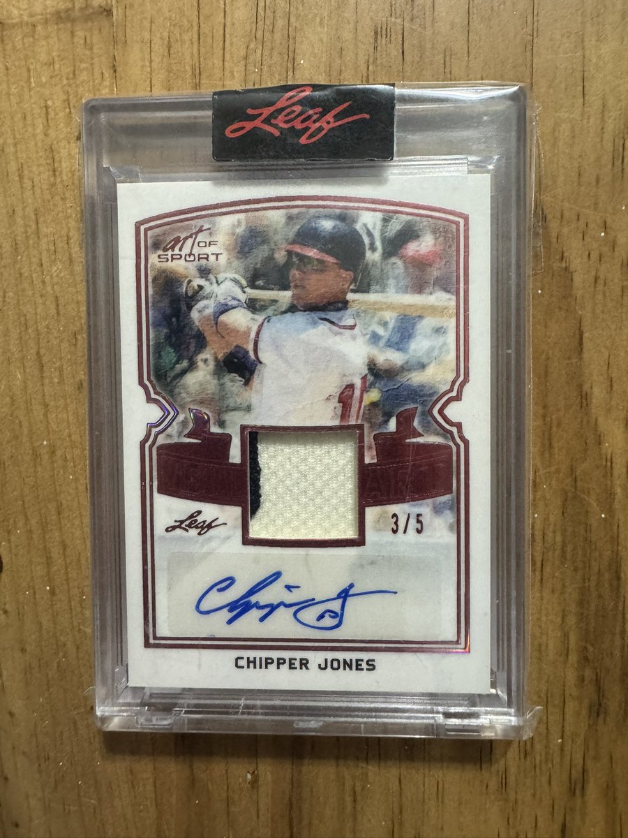 Kemptribe's tweet photo. @cardboardbst @3bangerbreaks Chipper Jones auto /5-$70.00 BMWT https://t.co/YkRcGHawiB