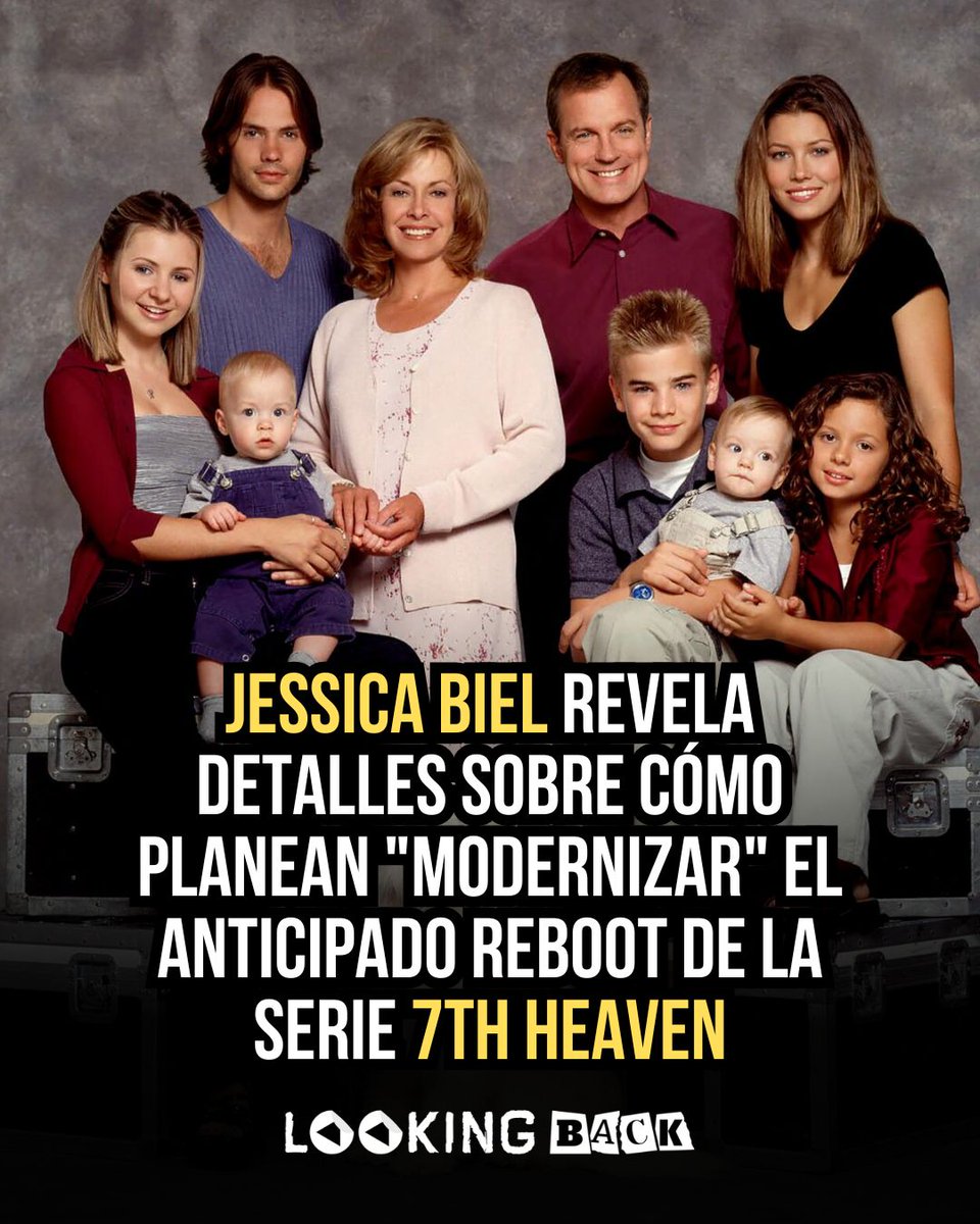 lookingback95's tweet photo. Jessica Biel habló sobre el reboot de 7th Heaven, donde participará como productora ejecutiva. Explicó que buscarán modernizar la historia abordando sin filtros temas actuales como tecnología, acoso escolar y adicciones, manteniendo la esencia familiar original. 📺 #7thHeaven https://t.co/Zctko8CLyJ