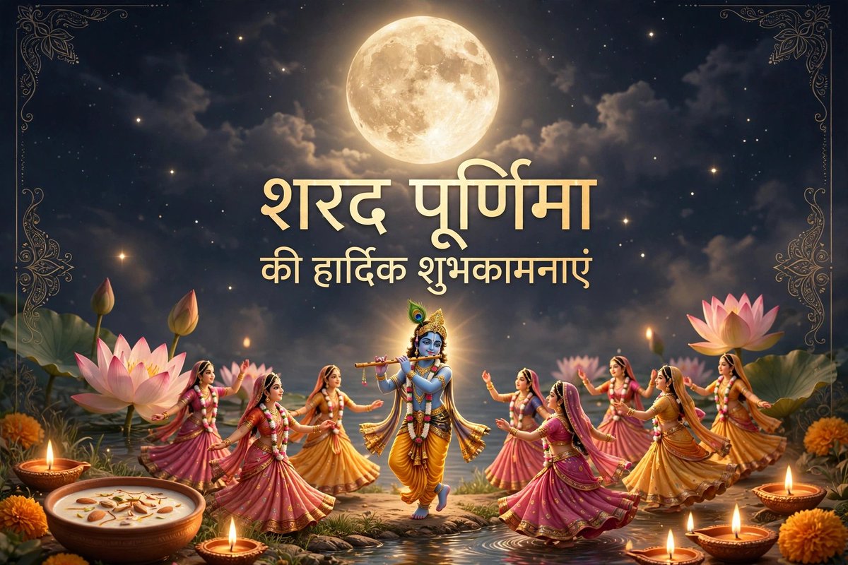 KapilMishra_IND's tweet photo. सोलह कलाओं से पूर्ण चंद्रमा और श्रीकृष्ण के महारास की दिव्य रात्रि - शरद पूर्णिमा की हार्दिक शुभकामनाएं!

भगवान की बंसी और चंद्रमा का अमृत आप सब पर बरसे

राधे-राधे!

#शरद_पूर्णिमा https://t.co/y6iLvjzndS