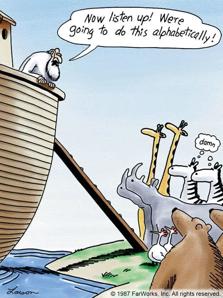 CAEDALPE's tweet photo. #Comics #TheFarSide #SortAscending 🔤 https://t.co/mY3IajWE2r