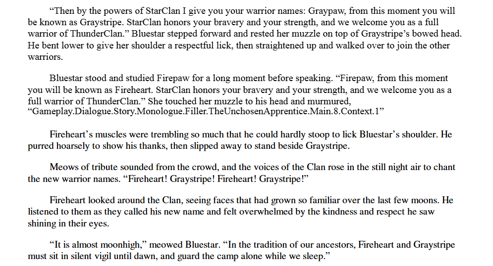 Fleetcats's tweet photo. i remember when bluestar said this to fireheart ❤️ https://t.co/LCpkl1KyOk