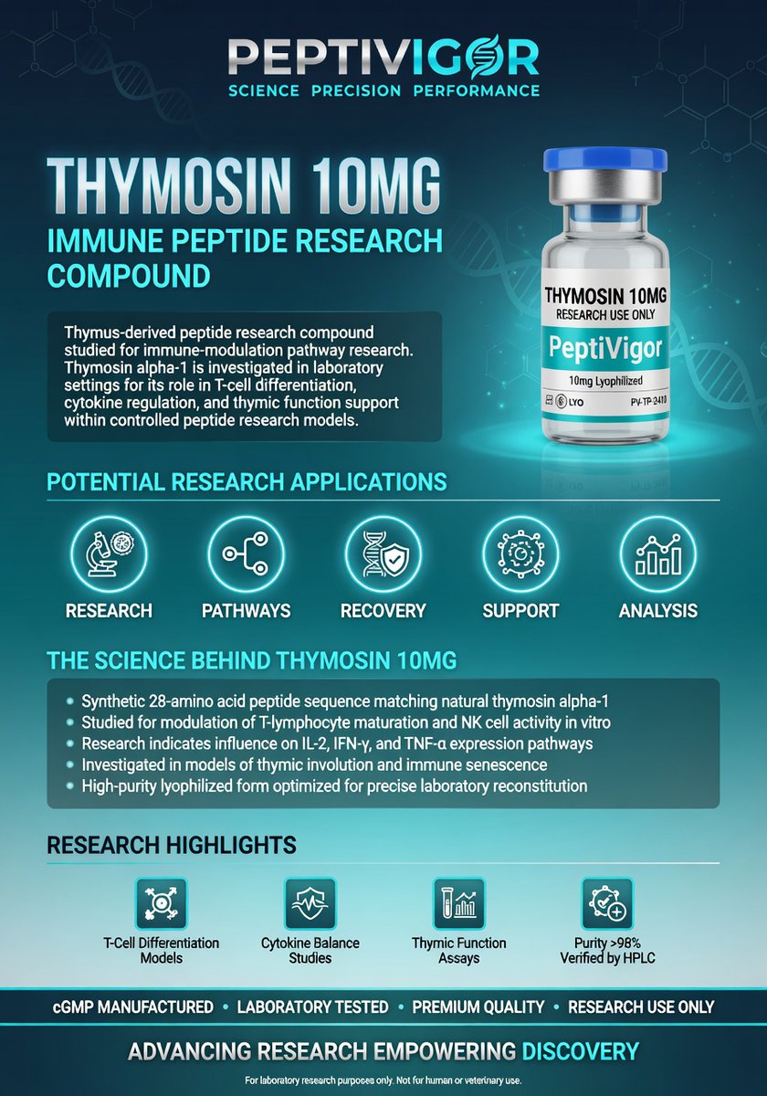 PeptivigorLab's tweet photo. Crush barriers. Rebuild stronger.
Research Thymosin for elite recovery at https://t.co/wDinLX27A0.
#BeastMode #TrainHard
#NOLimits #HustleHard
#PeptideScience
#USA https://t.co/FPpzApI3LN