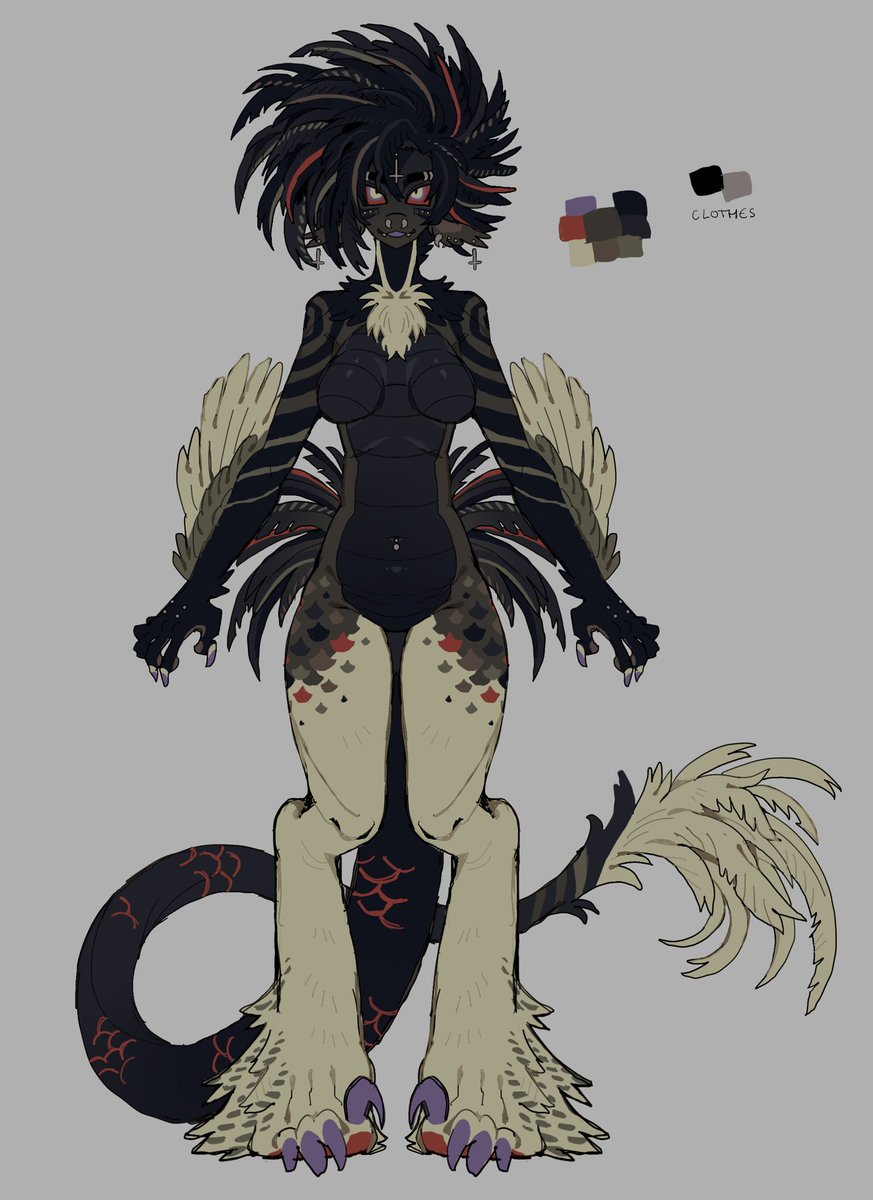 ponyzillaz's tweet photo. Raptor lady #characterdesign https://t.co/j8Yg4rpqvU