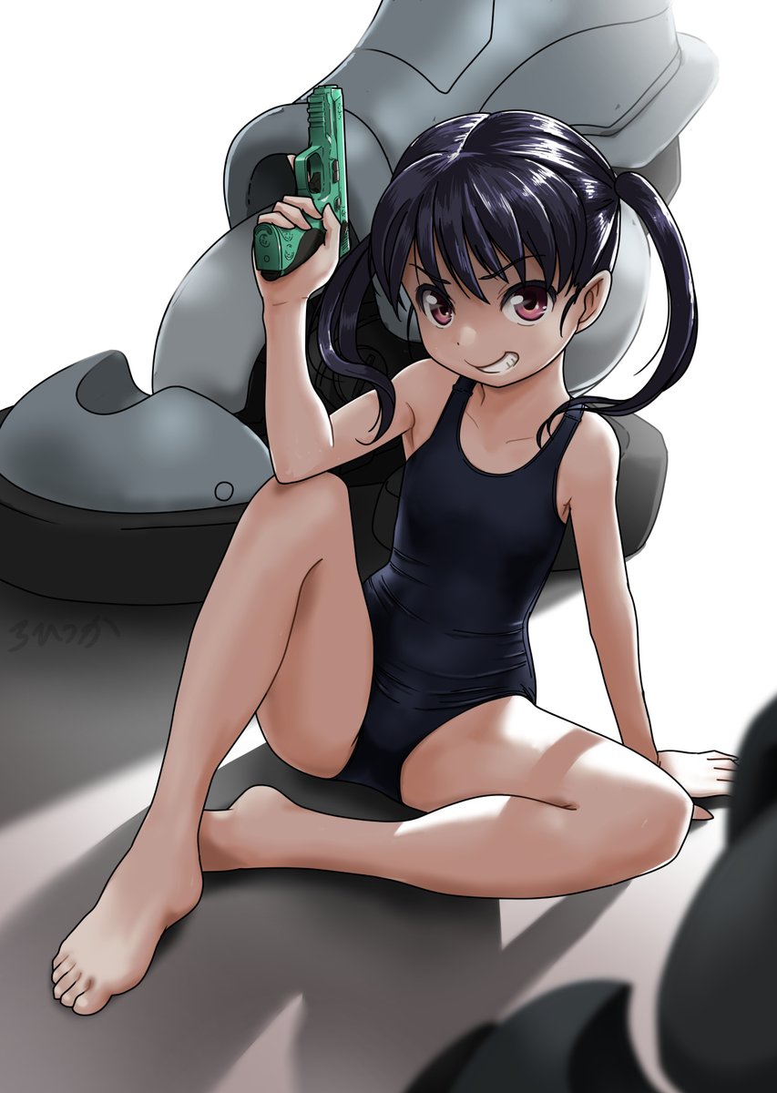 rohitsuka0914's tweet photo. https://t.co/niRKqniP6M
FANBOXに投稿してた　何か良からぬことを考えているスク水娘さん（修正版）

ロボの左足をつつき足しました。足だけに。
あと顔に良からぬ影をつき足しました。 https://t.co/x34AmIflHG