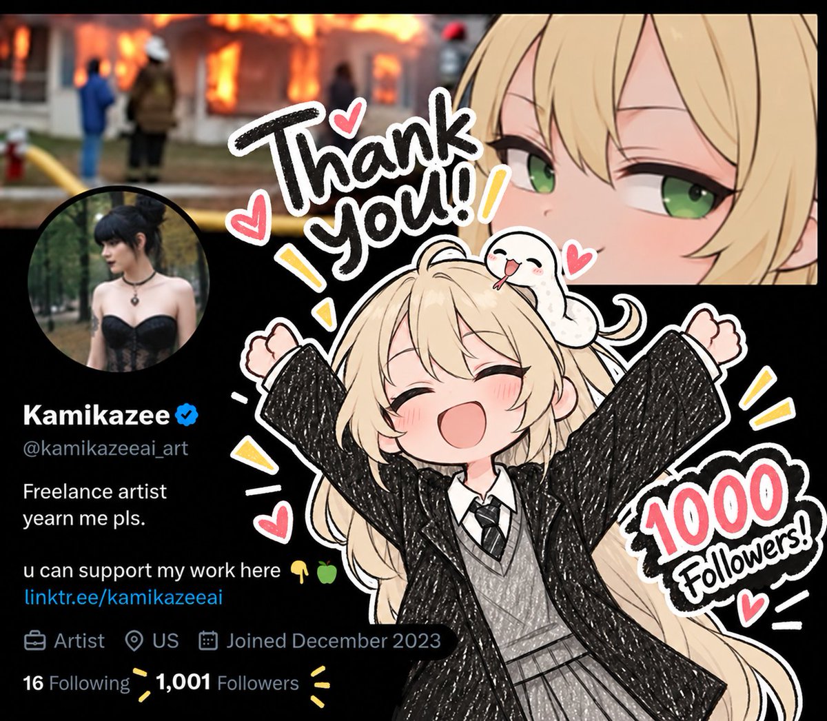 kamikazeeai_art's tweet photo. This means a lot! we did it in record time! I'll keep bringing you the original, high-quality content you love most! All your feedback is welcome 
I love you all
🍏 https://t.co/uHpDjo4VoW