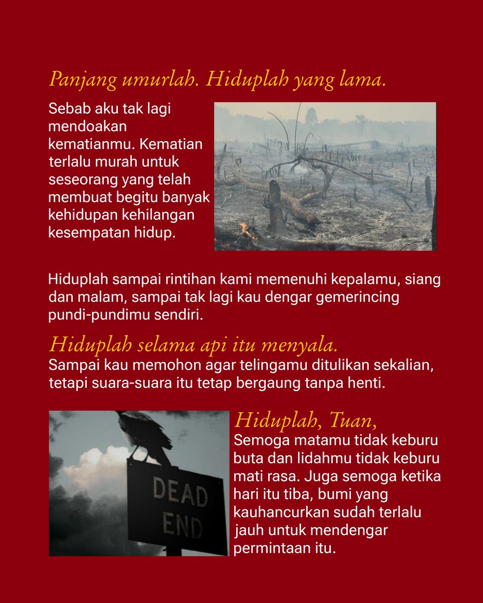 canesvenarici's tweet photo. Aku tak lagi mendoakan kematian Tuan

versi pendek dan visual dari tulisan di medium dengan judul serupa https://t.co/8BfSdnW5n0