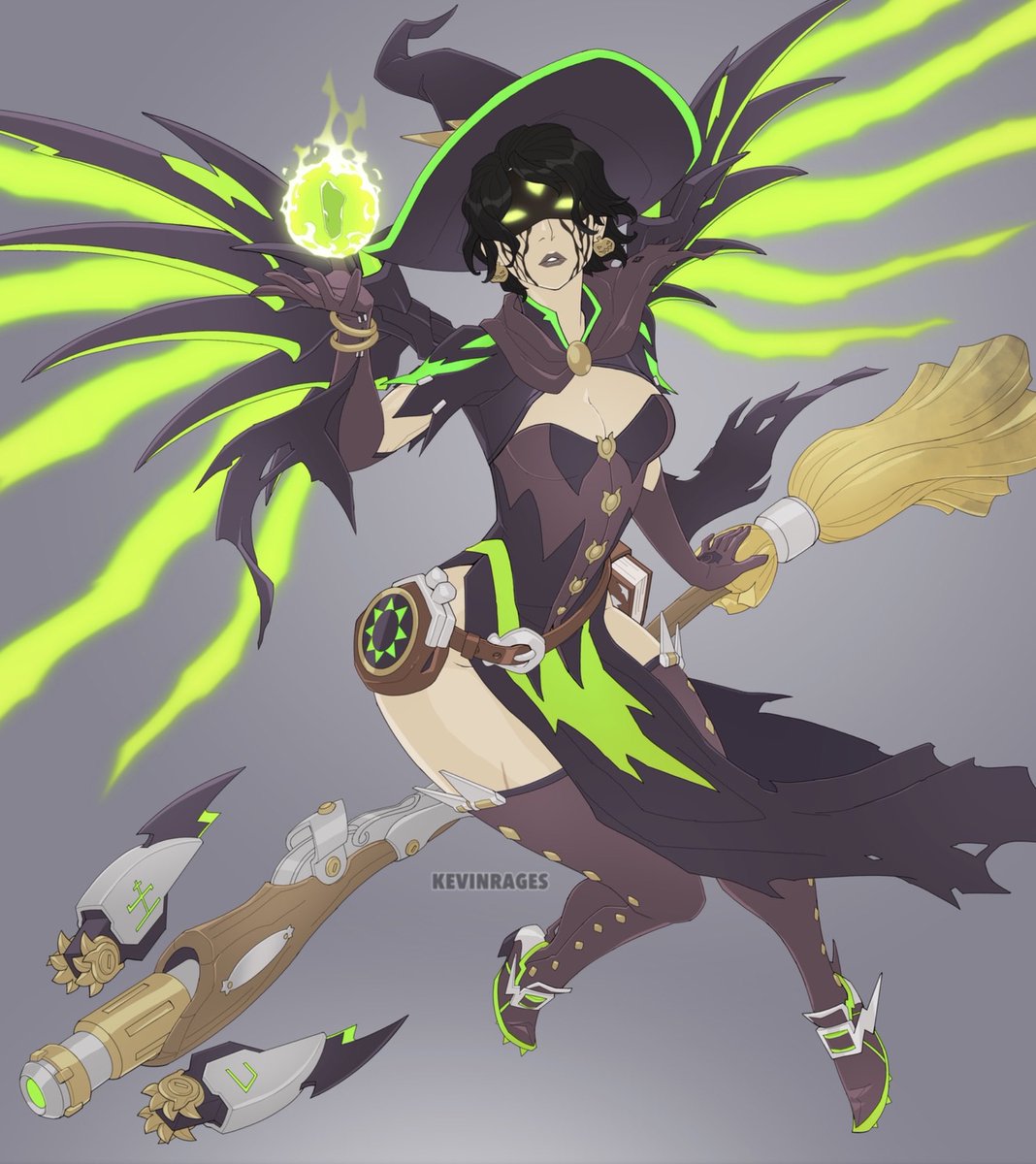 KevinRAGES's tweet photo. Eris Morn in Overwatch’s Witch Mercy outfit &amp; alt versions 🧙‍♀️ 

(October 2024) https://t.co/9duHNlZAg1