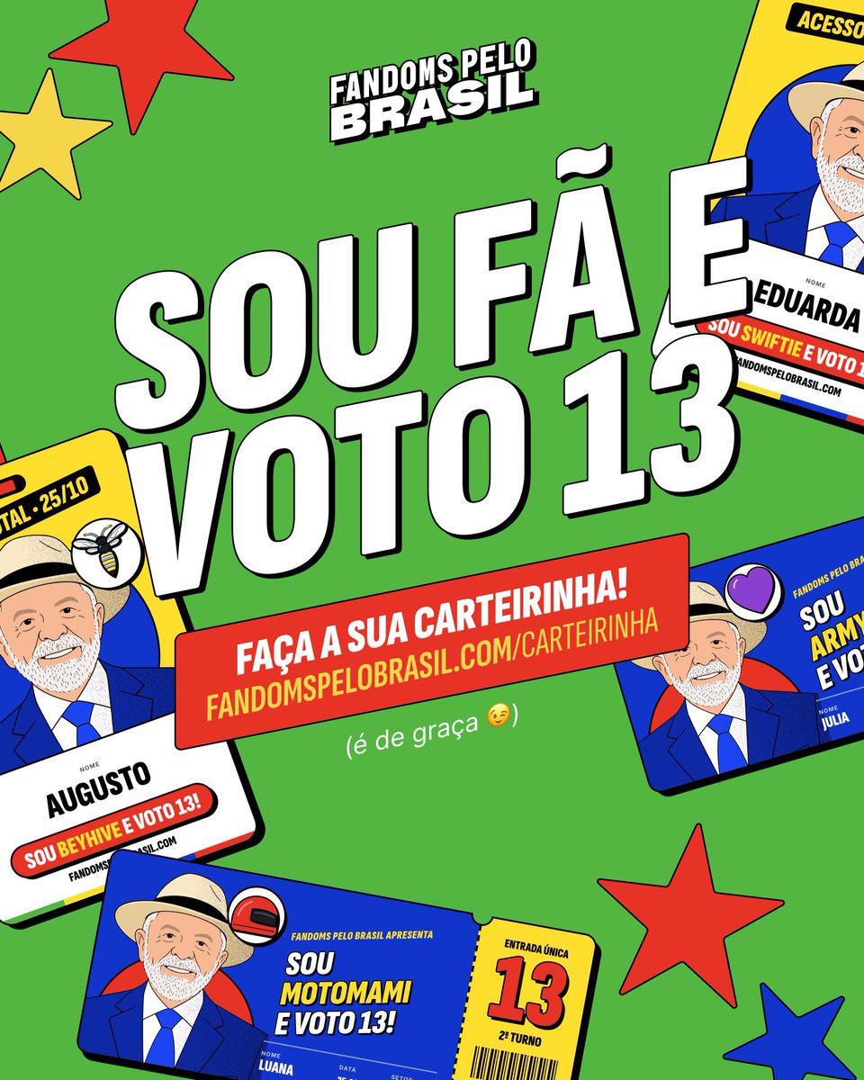colegasacervo's tweet photo. sou coleguer e voto 13! 🇧🇷⭐️❤️

🔗 https://t.co/edEhGIiWnz https://t.co/0CpJCuQS8M
