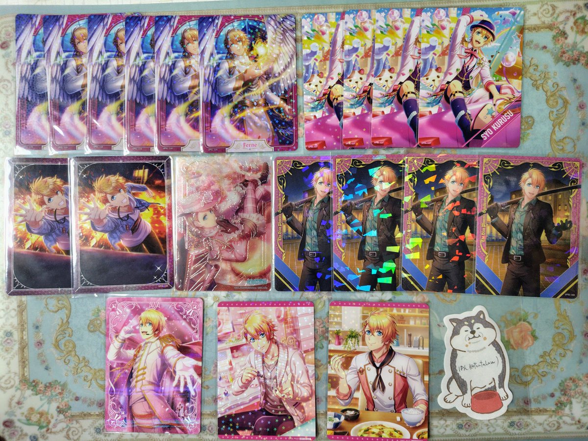 PontaLaw's tweet photo. 【交換・譲渡】うたプリ シャニライ ビジュコレ vol.2

【出】 
那月・翔・セシル・嶺二・蘭丸・藍

【求】 
真斗（同種） 
1枚195円 （3枚583円）（+送料） 

※R・クリカは1枚＋N3枚含めての譲渡、SR・特典は纏めての譲渡 or 交換のみ
纏めて優先 

京都手渡し・郵送 https://t.co/Ap4H218TTB