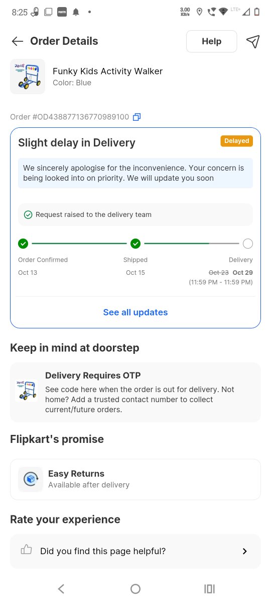 KuldeepGup35715's tweet photo. There is a next-level scam going on at Flipkart! I request everyone to be careful before placing an order. They accept your orders but keep extending the delivery date again and again. Please be aware and think twice before ordering from Flipkart!
@flipkartsupport https://t.co/bcDzUHXC0S
