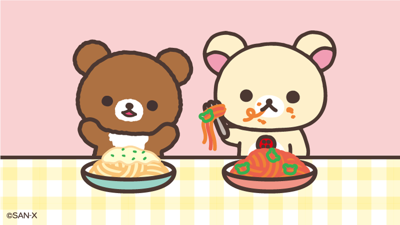 rilakkuma_gyr's tweet photo. 🍓5のつく日はコリラックマの日🍓

今日のランチはこぐまちゃんとパスタを食べたよ🍝

＃パスタの日 https://t.co/2YChtjgwyD