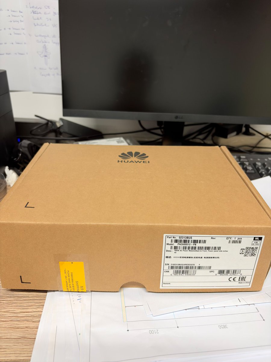 daadaajaa's tweet photo. Wts Want to sell Huawei PAC600S12-PB 600W NEW
๐ฐ Rp2.500.000 nego
โข Kondisi baru, belum pernah digunakan
โข Output 12V DC, maksimal 50A
โข Cocok untuk perangkat Huawei yang kompatibel
๐Cod Jaktim / Oren
Minat? Dm
#Huawei #PowerSupply #Networking #zonauangใ
ค #zonajajan https://t.co/DHK41O8ndc