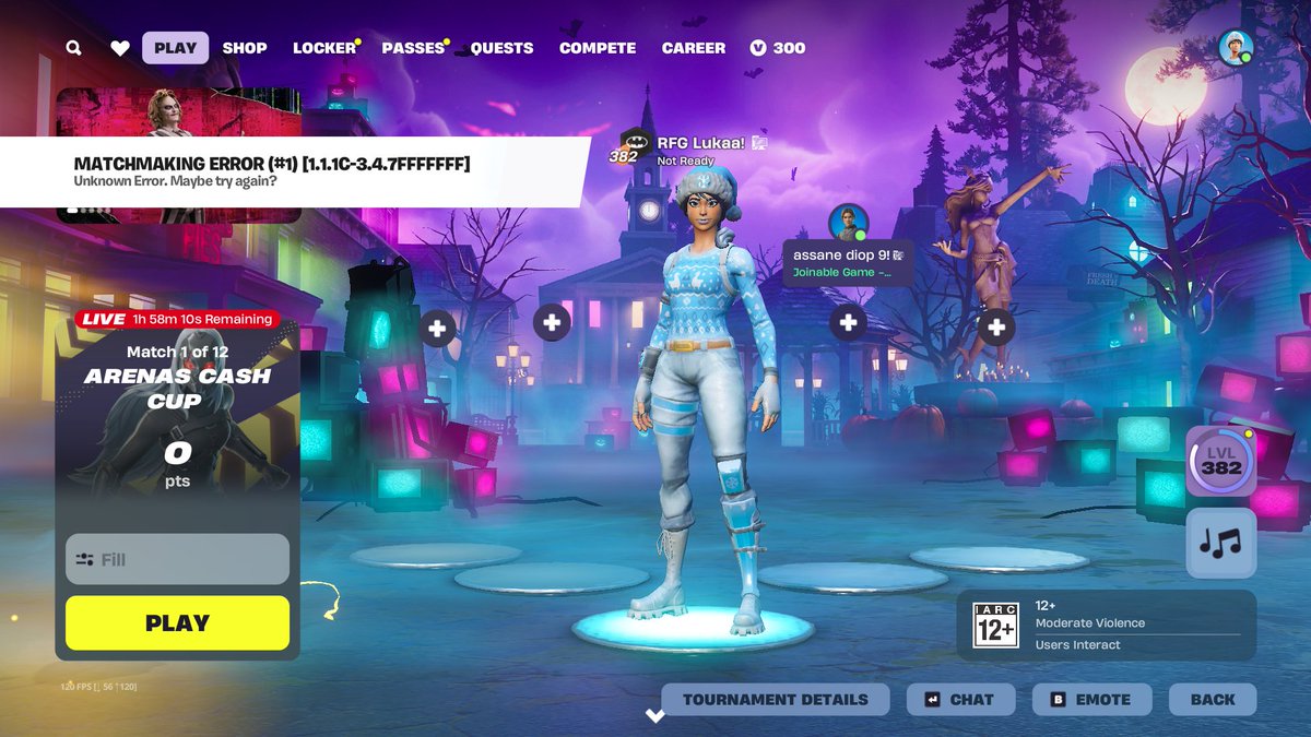 LukaaFNHQ's tweet photo. Hey @FortniteStatus cant ready up for arenas cash cup... https://t.co/LicitbSnMU