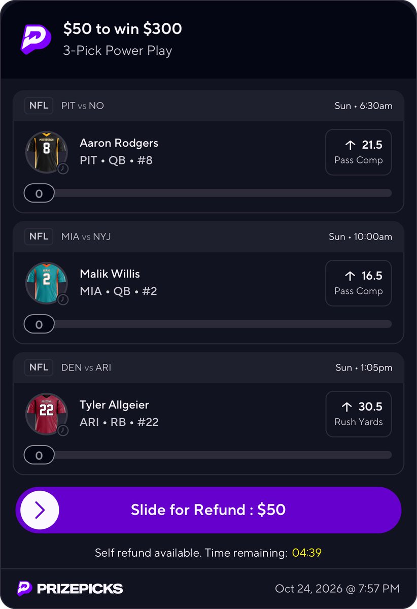 FitzDFS's tweet photo. Fitzy Football PrizePicks ✨

Love these pass comp props + Tyler 👇

#NFL #PrizePicks #GamblingX https://t.co/aoAeOdro9Z
