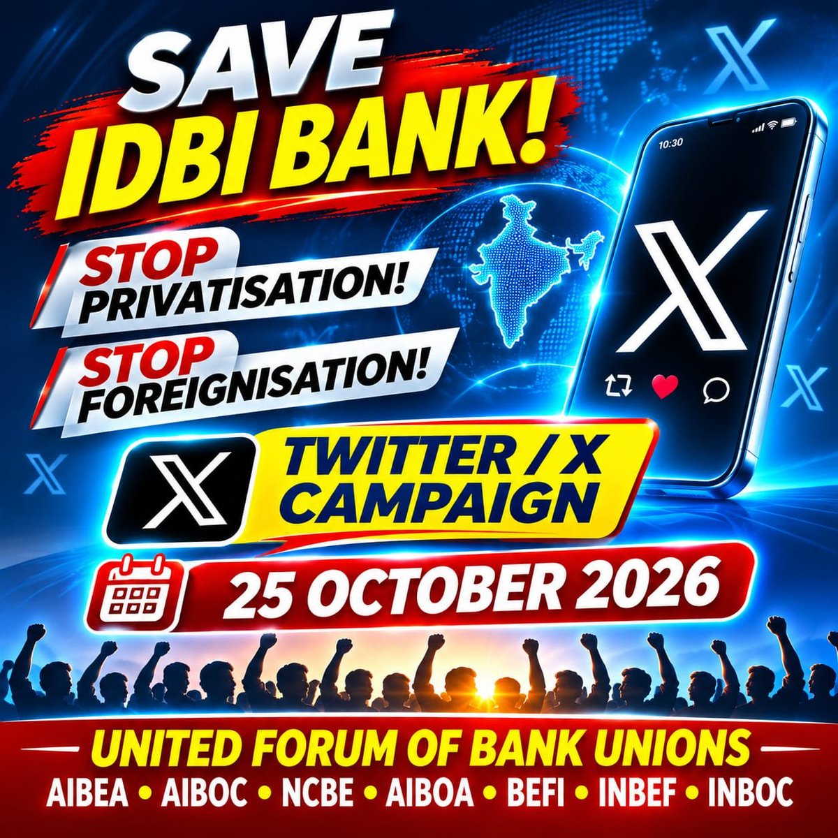 RamrajSinghYa12's tweet photo. #StandWithIDBI

@nsitharamanoffc 
@FinMinIndia 
@ChVenkatachalam 
@AIBEAofficial 
@PMOIndia 
@RahulGandhi 

मैं देश नहीं बिकने दूंगा https://t.co/lKrxjp131V
