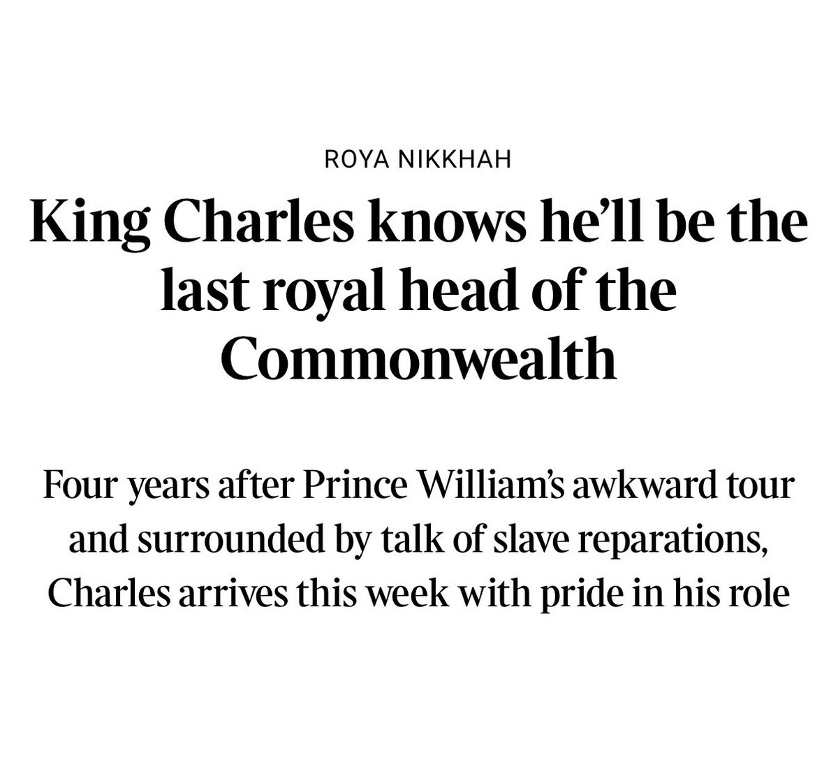 ZandiSussex's tweet photo. In other news, are Commonwealth nations already signalling that they have no intention of endorsing William as Head of the Commonwealth?🤔

The British monarch isn't an automatic shoo-in. The role requires the endorsement of Commonwealth nations, and Willy is certainly no statesman.

Who wants a violent toddler as Head of the Commonwealth? Poor toddler Willy! What will become of his grand delusions of being a global statesman?
