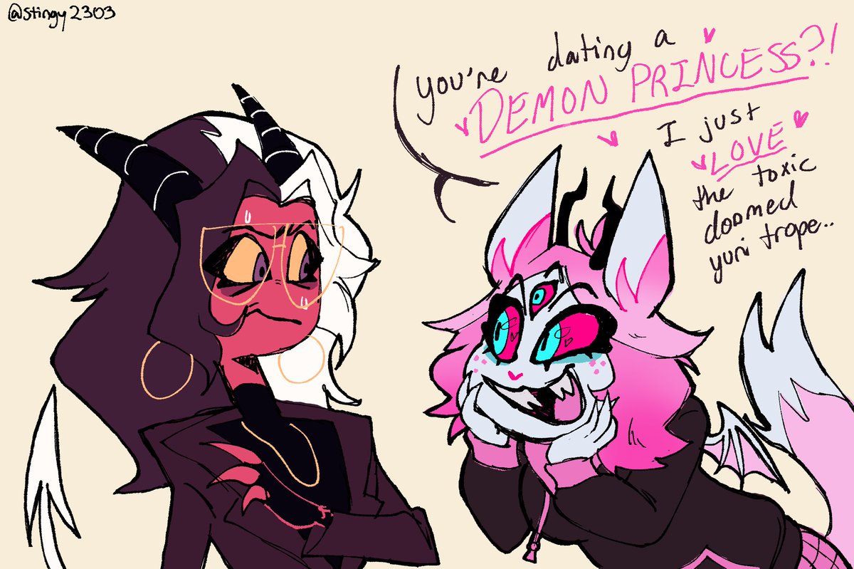 stingy2303's tweet photo. Old comic from a couple years ago #helluvaboss #yumeship #stella #emberlynn https://t.co/1Zc7M2j6QI