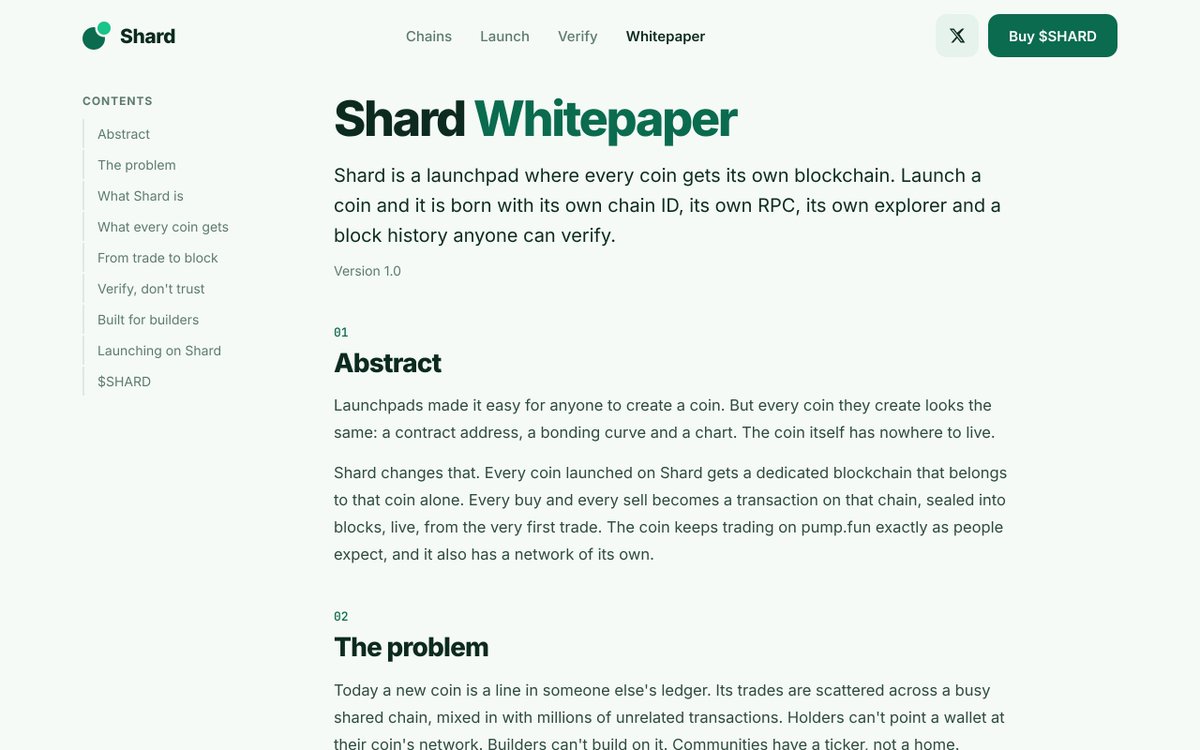shardpadfun's tweet photo. Read the whitepaper. Open the chain. Verify every block yourself.

Then decide.

https://t.co/rsVC0mmqeL

$SHARD
4iwYFoGp4rDdyG7FnxYwsB1tkUqnzJFHPeQUb2M1pump https://t.co/zdsrlOtLFf