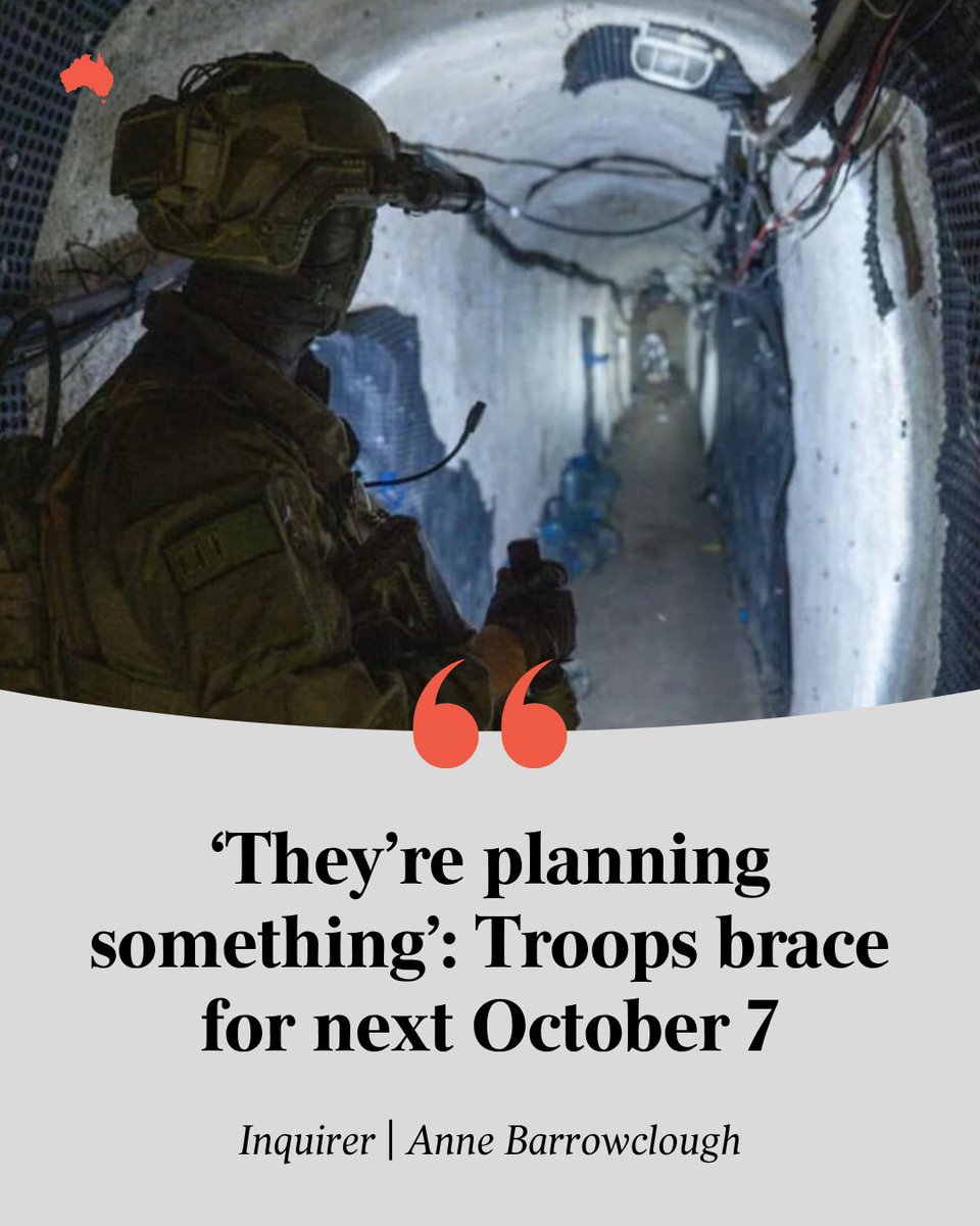 australian's tweet photo. Commentary | There is a widespread belief among the ­Israeli population that another massacre is just a matter of time with some arguing the army hasn’t done enough to destroy Hamas, urging the IDF to “finish the job”. Read the full comment: https://t.co/UTg2oNF7vx https://t.co/HDZmVMuXc0