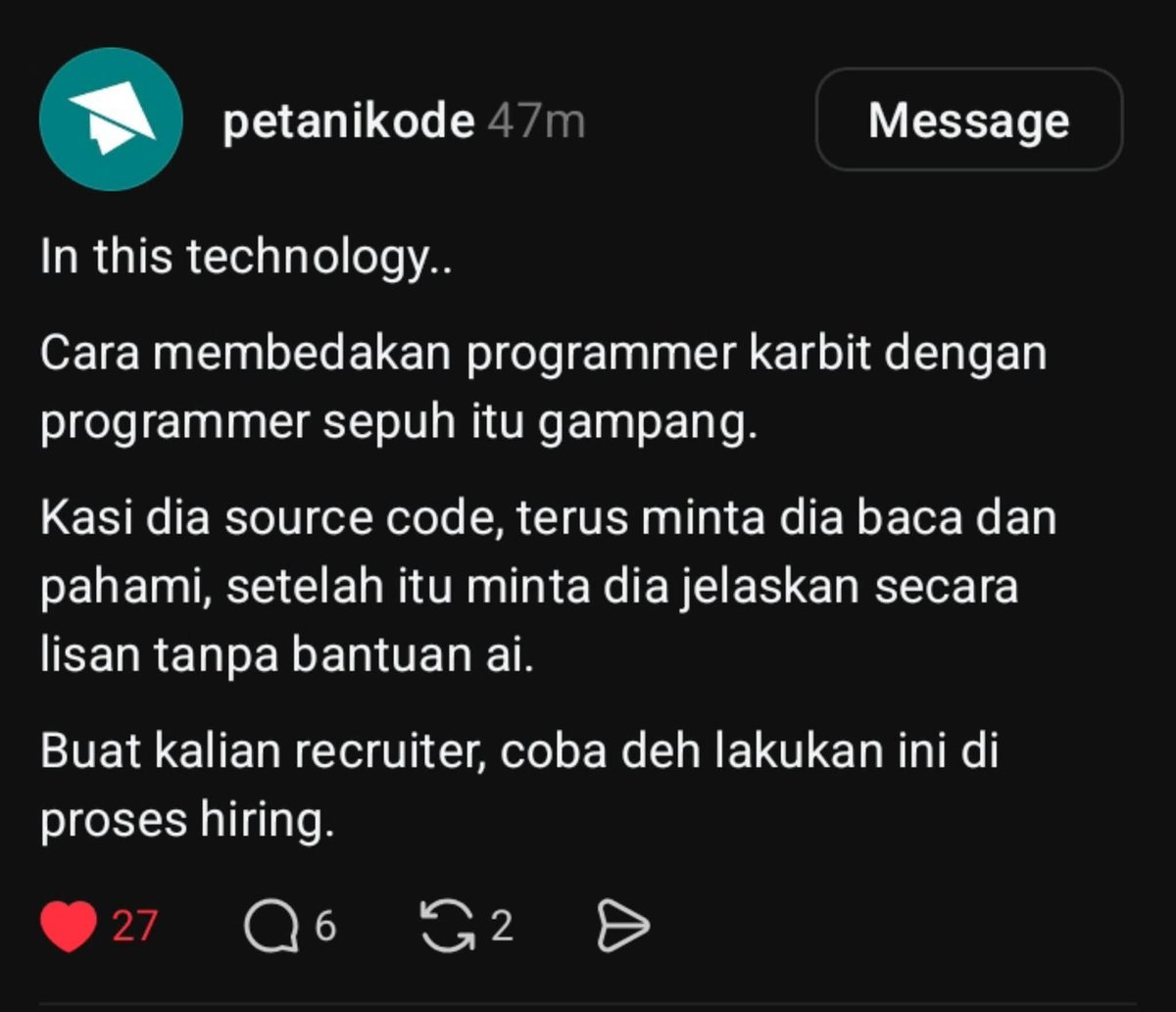 txtpersahaman's tweet photo. sepakat dengan petanikode😬🙏 https://t.co/XXCRvewMcV