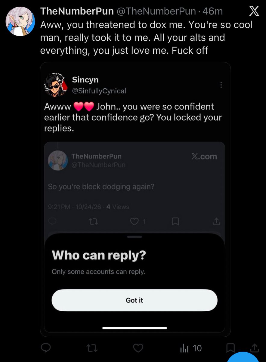 SinfullyCynical's tweet photo. Aww johnny but I’m not into you though you keep projecting all the sexual stuff on me, but I’m just not that into you. Is that why you kept blocking and unblocking me at the moment you started losing an argument? https://t.co/wK6vN7yqUm