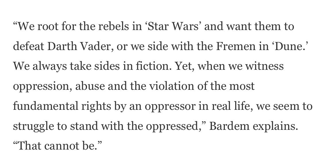 Carlos_Film's tweet photo. This is a quote about this from my interview with Javier Bardem. https://t.co/vwU6171AT4