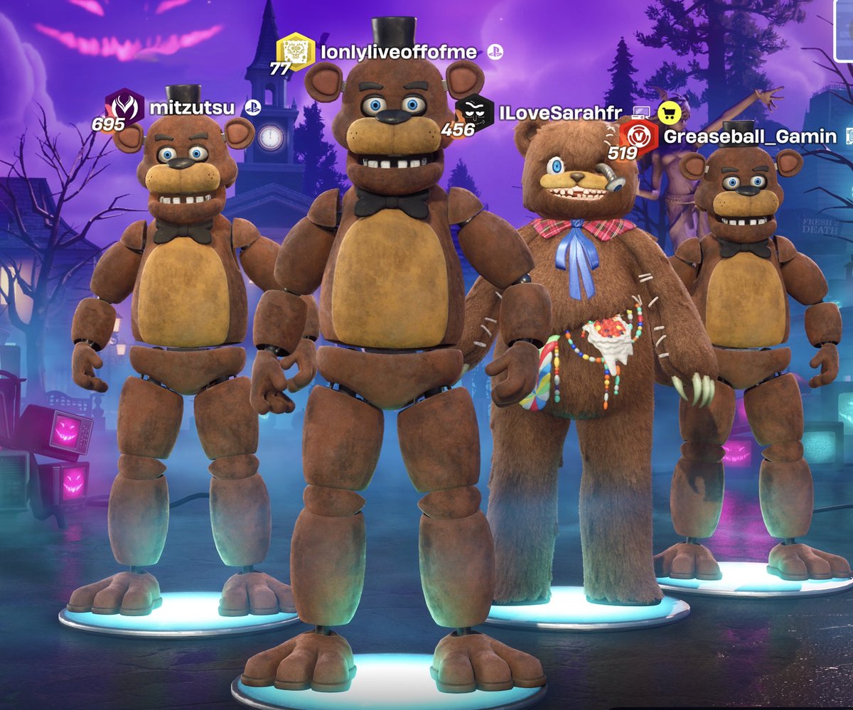 DaisyHugging's tweet photo. that one friend that can’t afford the freddy skin: https://t.co/XdmgjCKf3e